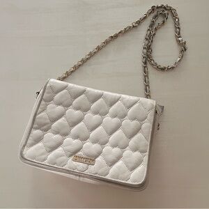 vintage Moschino heart-quilted lambskin leather shoulder bag